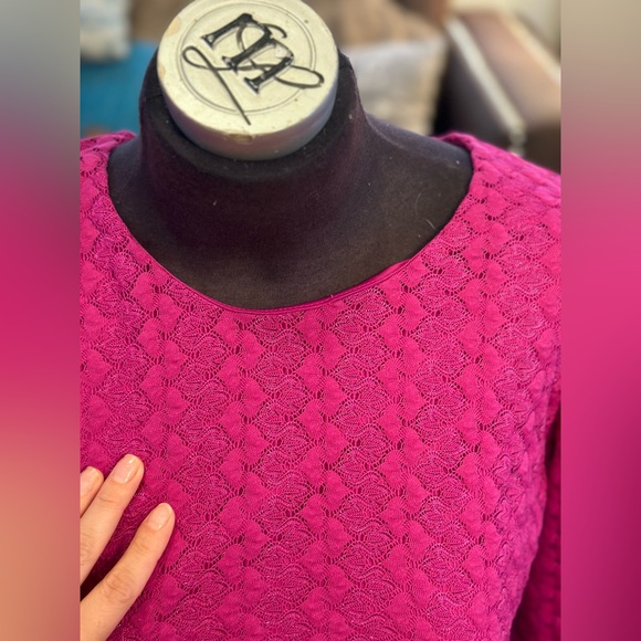 Fushia pink petite half sleeve blouse size petite small - Picture 5 of 7